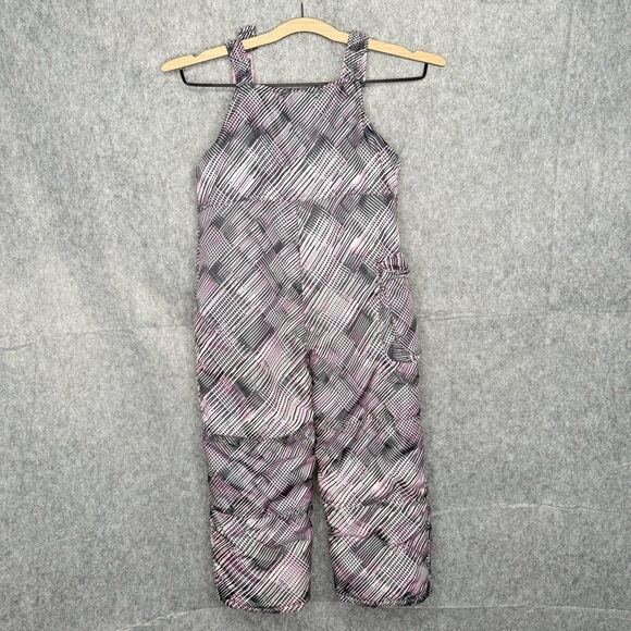 London Fog Girl's Classic Print Winter Snow Ski Bib Snowsuit-‎ Sz L (6X) - Picture 2 of 11